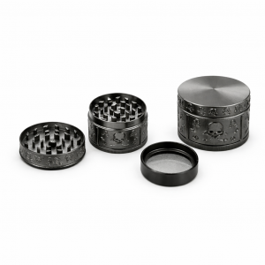 4 pieces heritage skull metal herb grinder 50*37.