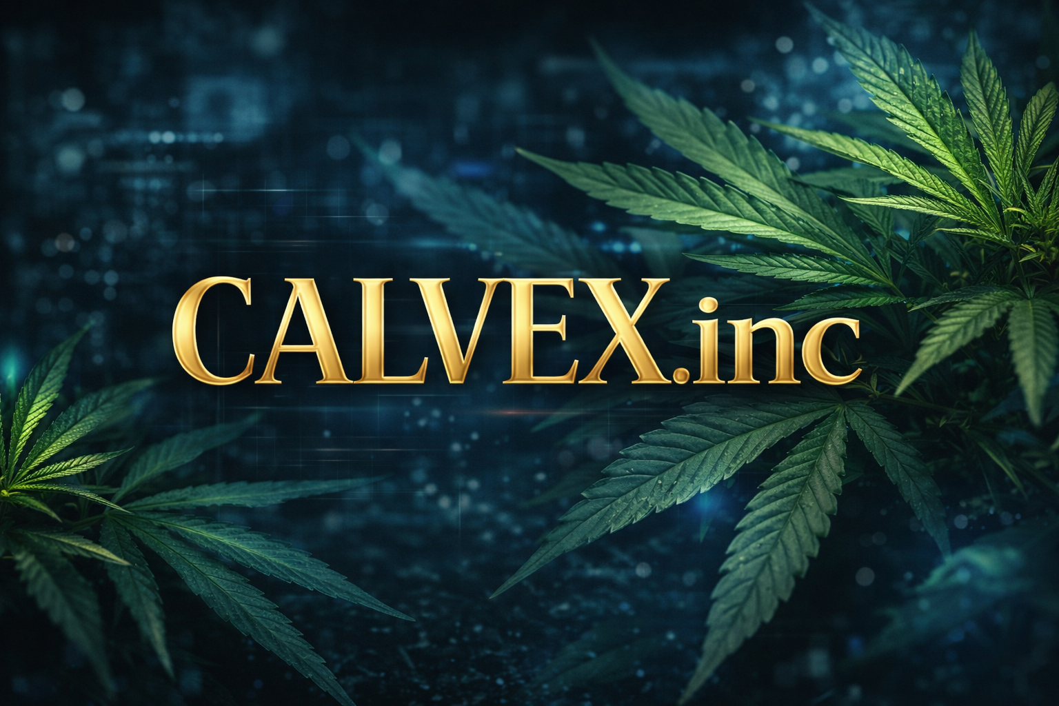 calvex.inc with cannabis leaves